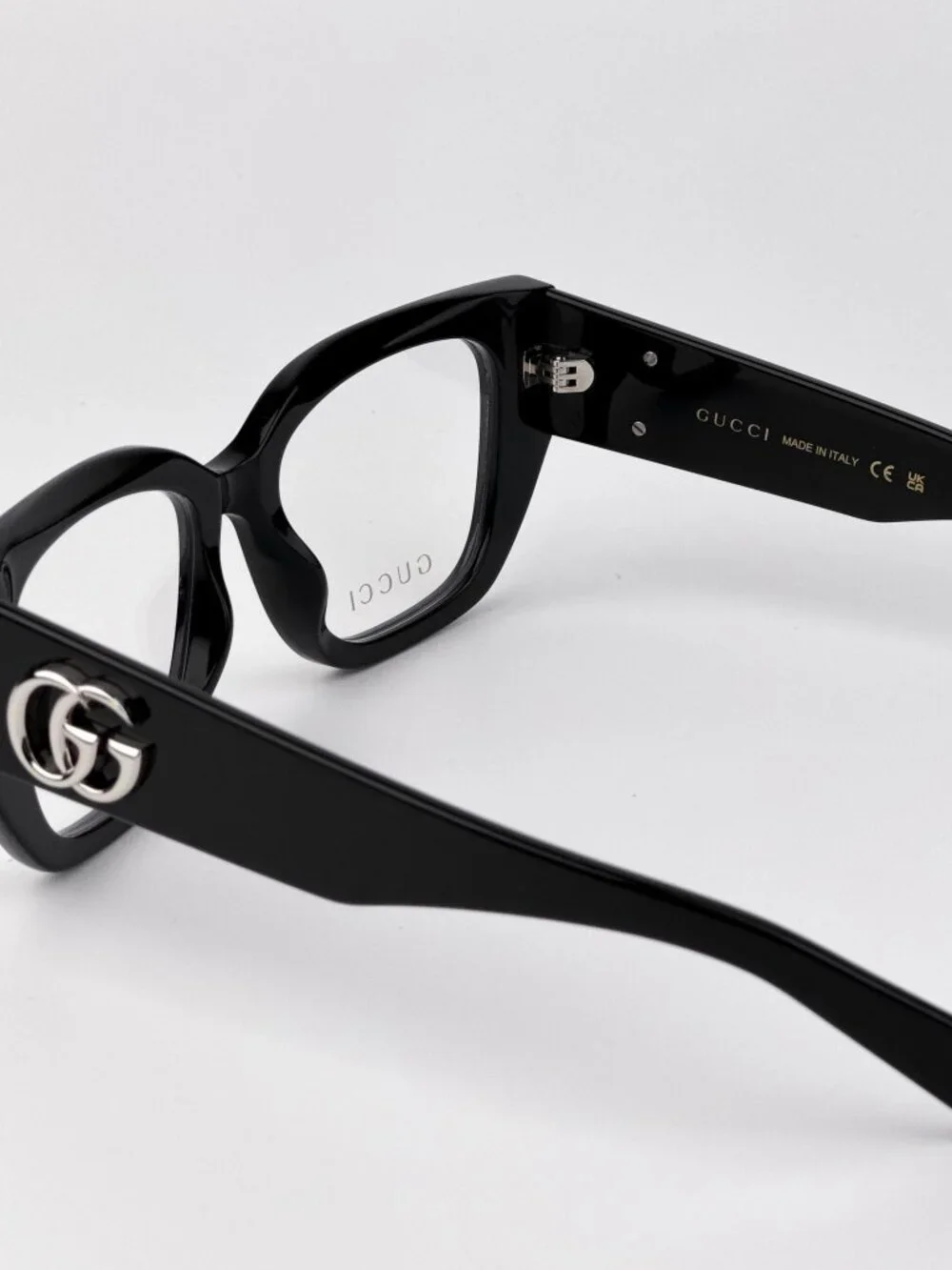 Gucci GG1952O 001 Square Eyeglasses – Shiny Black | Women’s Designer Frames